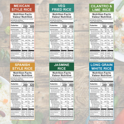 Eat Regal Rice Variety Pack, 8.8 oz | 6 Flavors: Spanish, Thai Jasmine, Long Grain, Cilantro Lime, Mexican, Veg Fried – Ready in 90 Sec – Non-GMO, Gluten-Free