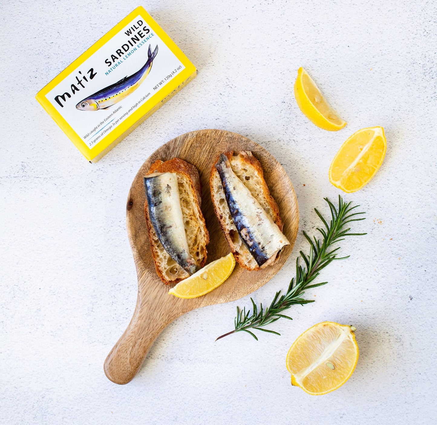 Matiz España Wild Caught Sardines with Natural Lemon Essence (4.2 oz.) Keto and Paleo Friendly (4.2 Ounce (Pack of 5))