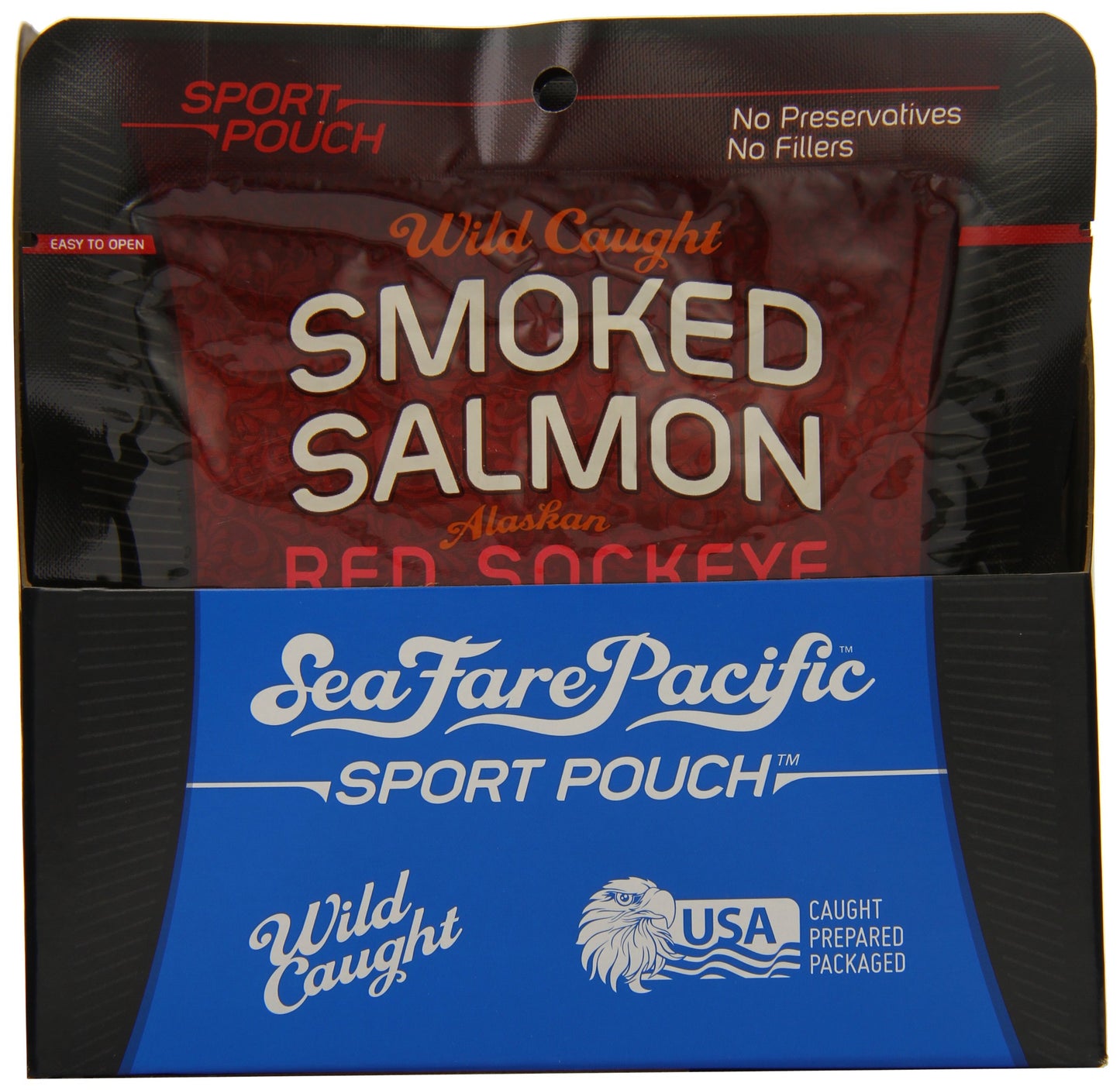 Sea Fare Pacific Wild Caught Smoked Sockeye Salmon Sport Pouch, 3 Ounce (Pack of 12)