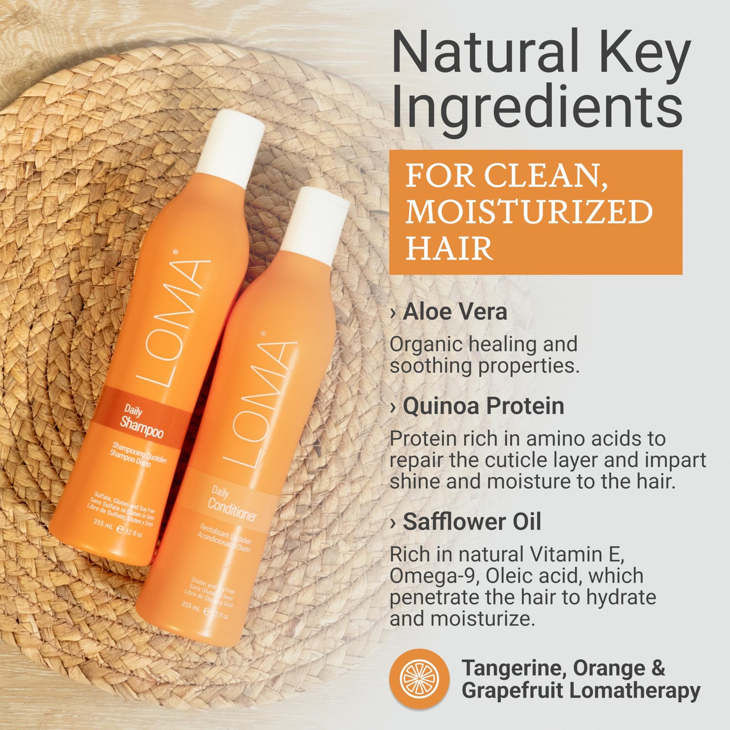Loma Hair Care Daily Duo: Shampoo and Conditioner