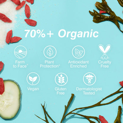 COOLA Organic Pacific Polish Face Exfoliator, Dermatologist Tested Skin Barrier Protection with Coconut Oil, Vegan and Gluten Free, 3.4 Fl Oz