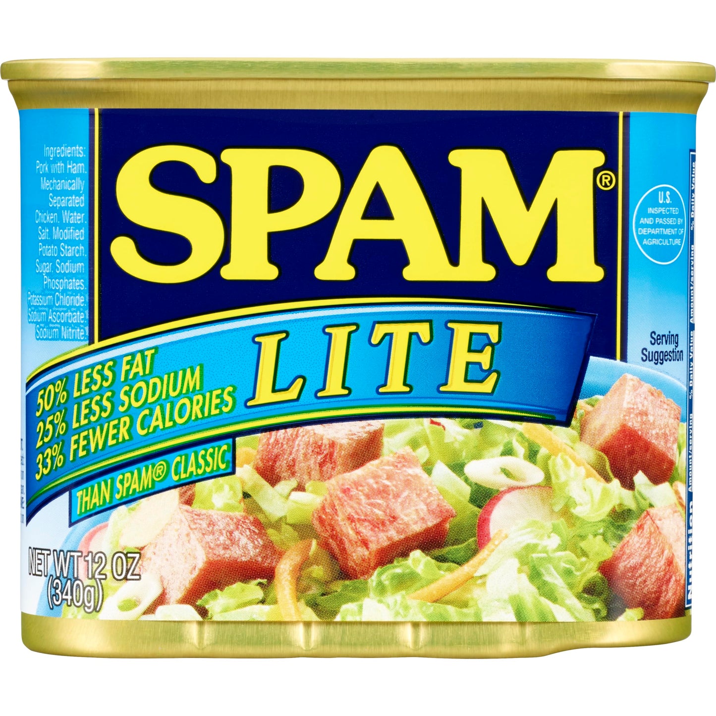 SPAM Lite, SPAM Canned Meat, 12 oz Can, (12 Pack)