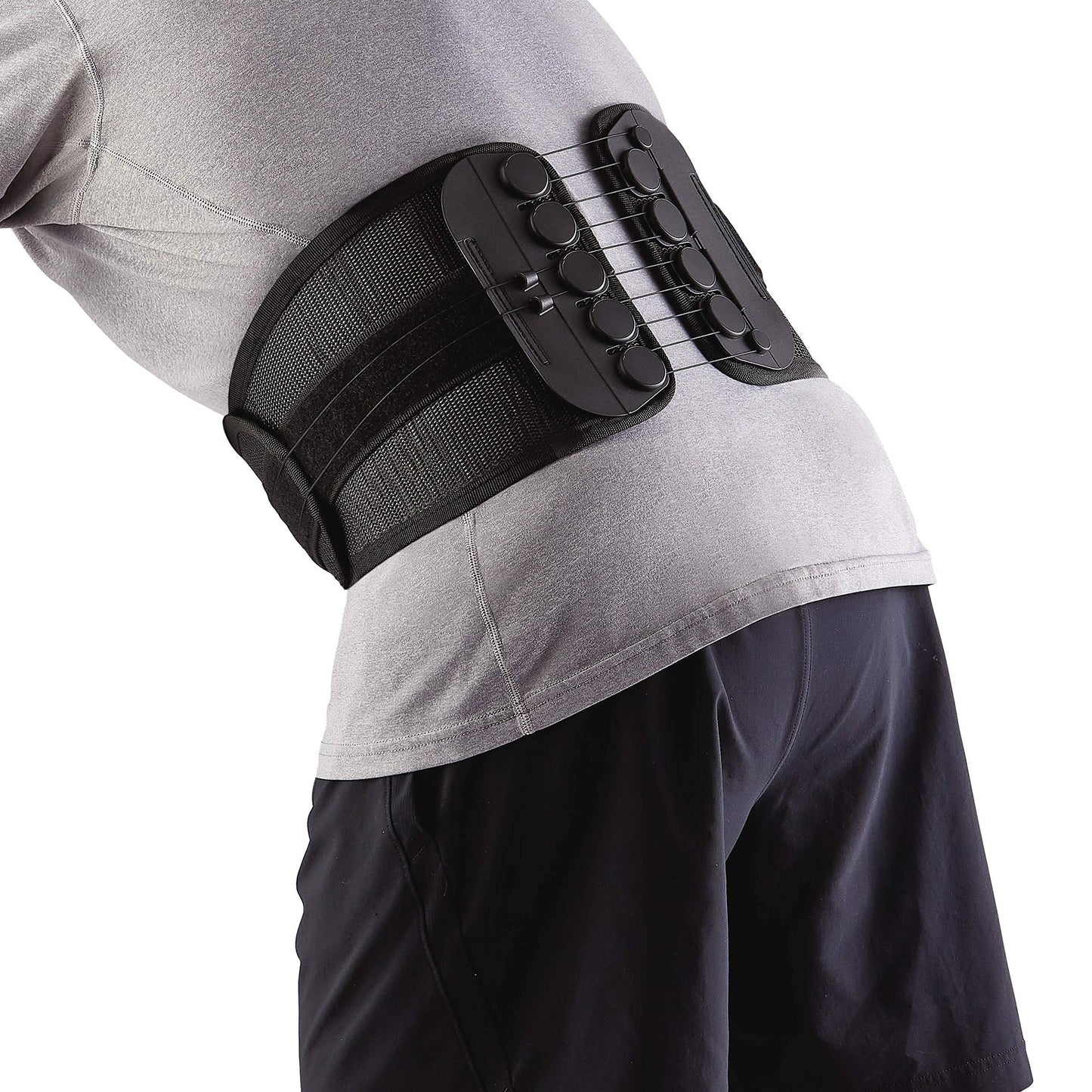 CURAD Performance Series Back Support Designed for Active Seniors 50+, Large Easy to Grip Tabs & Loops for Easier Application, Helps with Moderate to Lower Back Pain