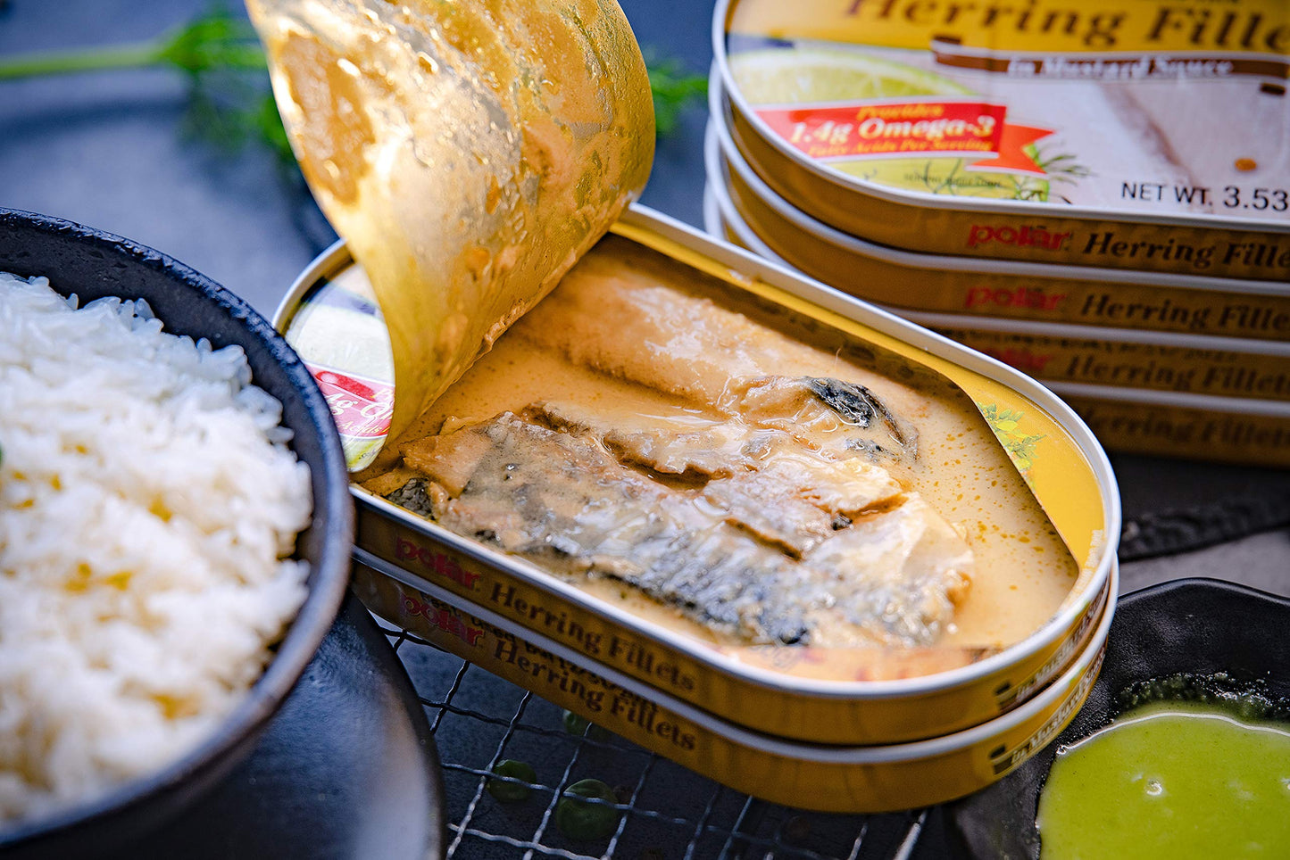 MW Polar Herring in Mustard Sauce, 3.5-Ounce (Pack of 18)