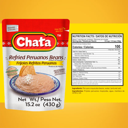 Chata Mexican Refried Mayocoba Beans, 15.2 oz (Pack of 3)