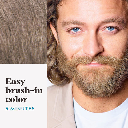Just For Men Mustache & Beard, Beard Dye for Men with Brush Included, With Keratin Biotin Aloe and Coconut Oil for Healthy Facial Hair - Blond, M-10/15, Pack of 3 (Packaging May Vary)