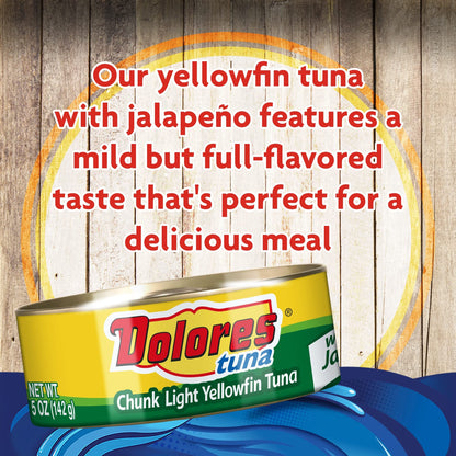 Dolores Yellow Fin Tuna with Jalapenos, 5 Ounce