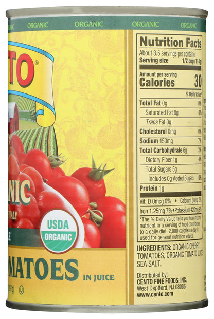 Cento Organic Cherry Tomatoes 14 oz, Pack of 4