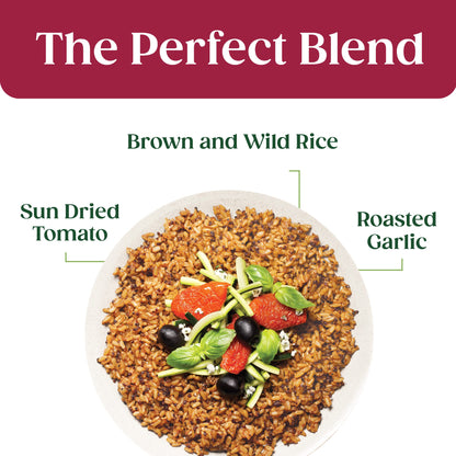 SEEDS OF CHANGE Certified Organic Brown and Wild Rice with Tomato & Roasted Garlic, Organic Food, 8.5 oz Pouch (Pack of 12)