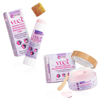 Vulva Balm (Rose & Mint, 2oz + 0.5oz) – All-in-One Organic Vaginal Moisturizer Cream with 11 Botanicals – Natural, Travel-size Vaginal Itch Cream – Hydrates & Soothes Redness, Dryness & Irritation