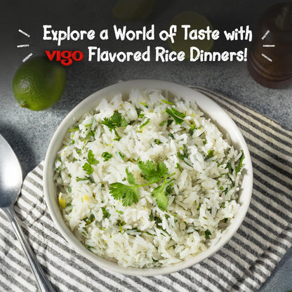 Vigo Authentic Cilantro Lime Rice, Fresh & Zesty Low Fat, 8oz (Cilantro Lime, 8 Ounce (Pack of 12))