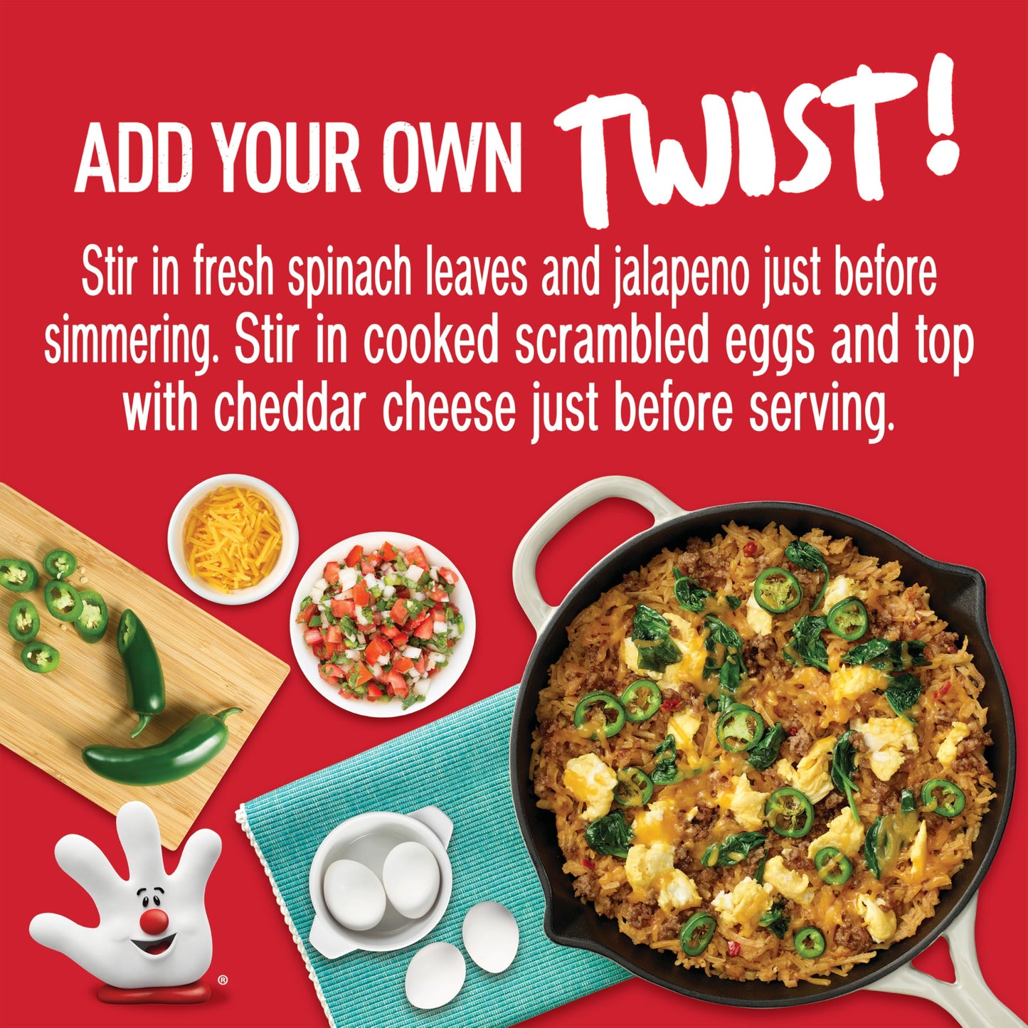 Hamburger Helper BREAKFAST Southwest Style Hashbrowns, 4 oz