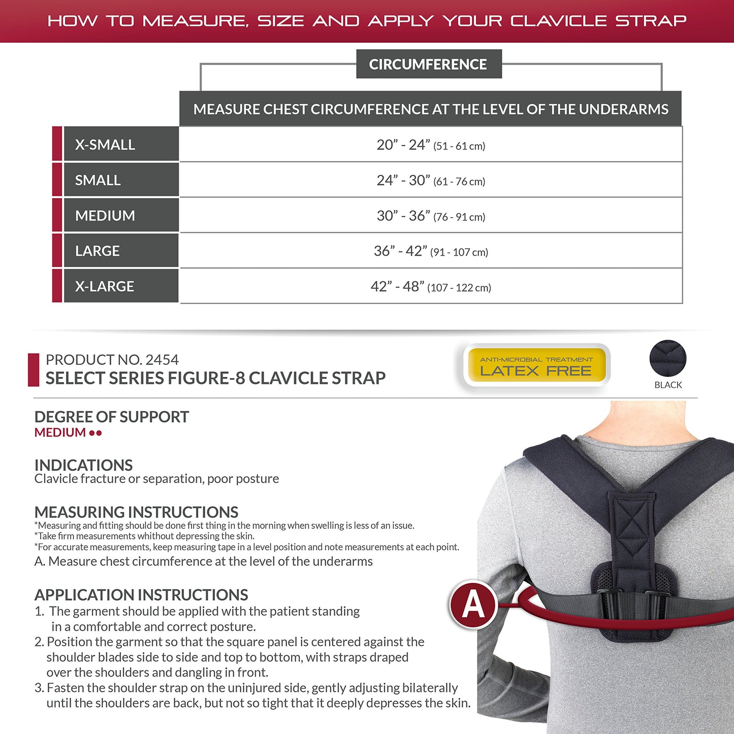 OTC Clavicle Strap, Figure-8 Style, Select Series, Large
