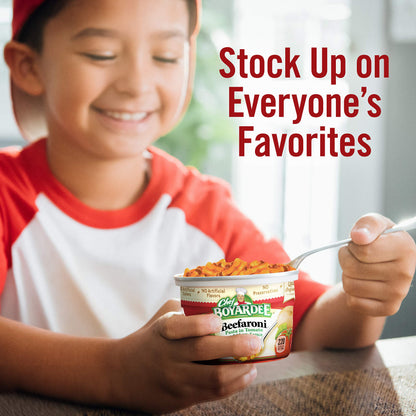Chef Boyardee Beefaroni Pasta, Microwave Food, 7.5 OZ Microwaveable Bowl (12 Bowls)