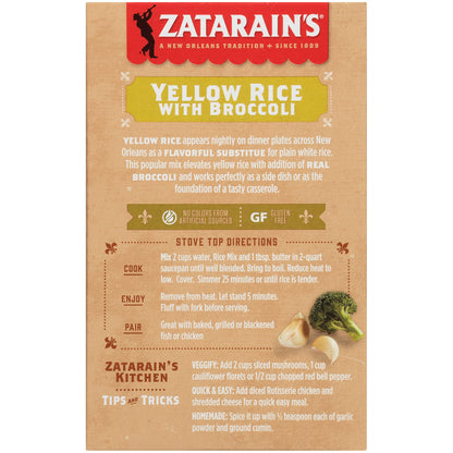 Zatarain's Yellow Rice with Broccoli Rice Side, 6.9 oz (Pack of 8)