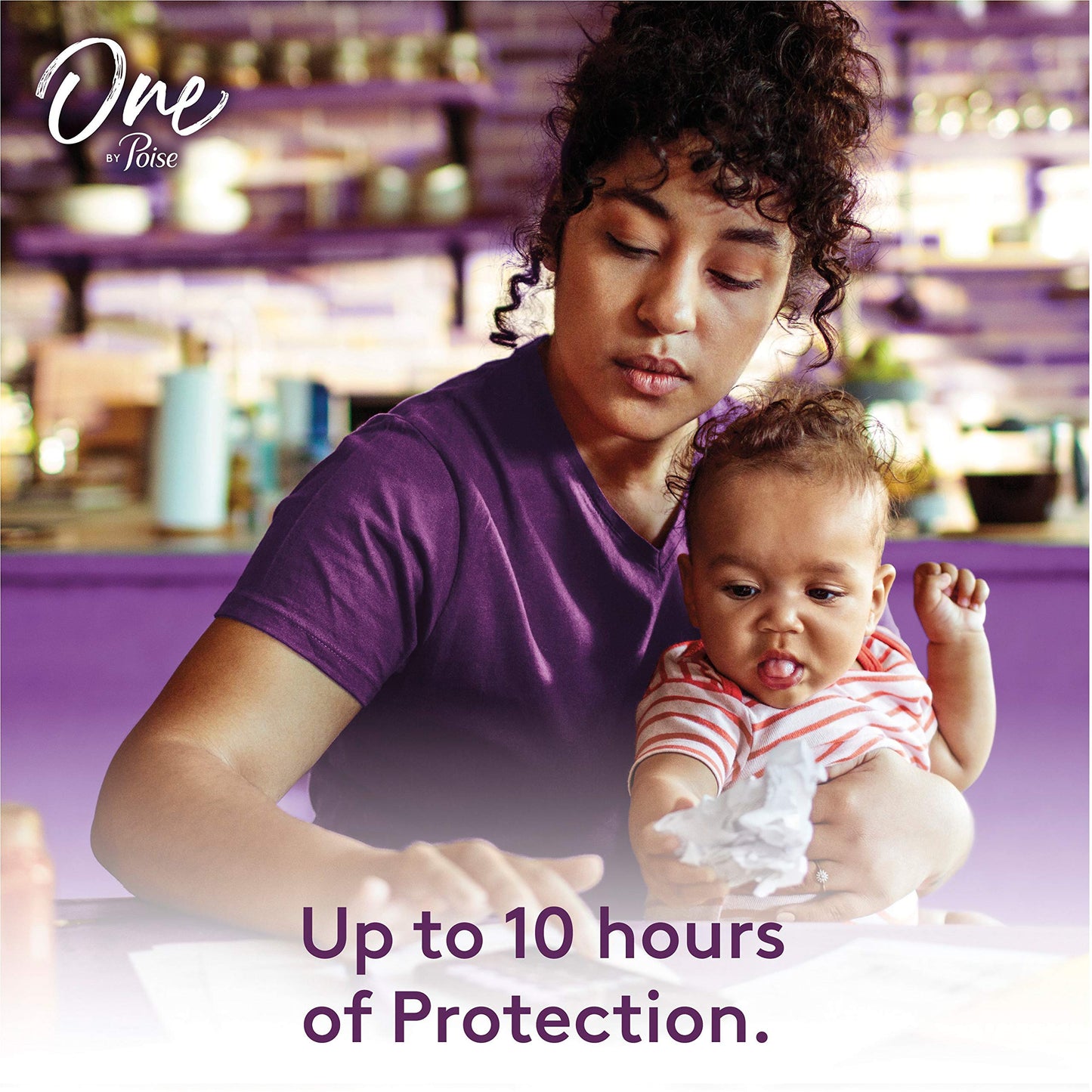 One by Poise Feminine Pads with Wings (2-in-1 Period & Bladder Leakage Pad for Women), Regular, Heavy Absorbency for Period Flow, Light Absorbency for Bladder Leaks, 18 Count