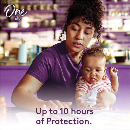 One by Poise Feminine Pads with Wings (2-in-1 Period & Bladder Leakage Pad for Women), Regular, Heavy Absorbency for Period Flow, Light Absorbency for Bladder Leaks, 18 Count
