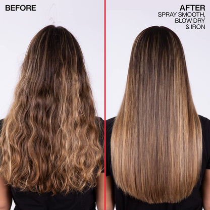 Redken Spray Smooth Anti Frizz Hair Spray | Frizz Control and Heat Protection | Instant Smoother | With Citric Acid | Paraben, Sulfate & Silicone-Free| 2 Oz