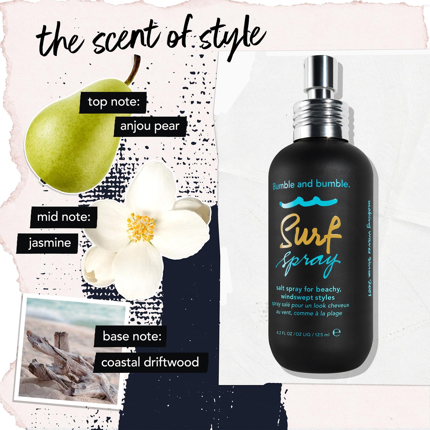 Bumble and bumble. Surf Sea Salt Spray | Volumizing | Air Dry Hair | Adds Tousled Beachy Texture + Matte Finish | For Fine to Medium Wavy, Straight Hair Types