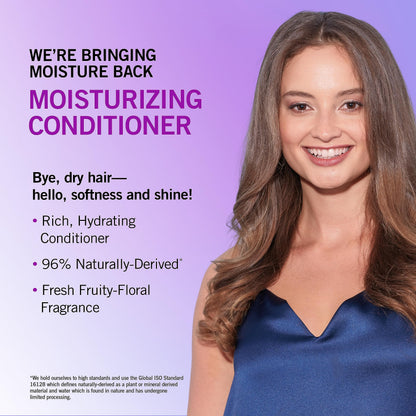 Better Natured Moisturizing Shampoo and Conditioner | Restore Moisture, Softness & Shine | Dry, Medium, Fine Hair | Vegan | Paraben Free