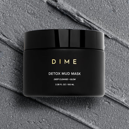 DIME Beauty Detox Mud Mask with Dead Sea Mud, Self Care Facial Mask that Nourishes and Brightens Dull Skin, 3.38 oz / 100 ml