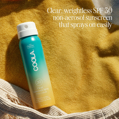COOLA Organic Sunscreen SPF 30 Sunblock Spray, Dermatologist Tested Skin Care for Daily Protection, Vegan and Gluten Free, Piña Colada