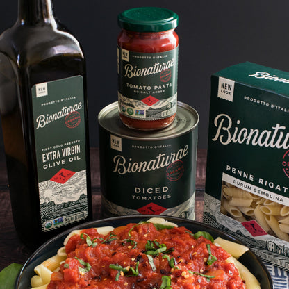 Bionaturae Organic Diced Tomatoes - Diced Tomatoes Can, Diced Tomatoes Organic No Salt, Keto Friendly, Non-GMO, No Added Sugar, No Added Salt, Made in Italy - 28.2 Oz, 12 Pack