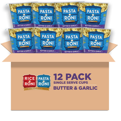 Pasta Roni Cups Mix, Butter & Garlic Pasta, 2.15 Oz (Pack of 12)