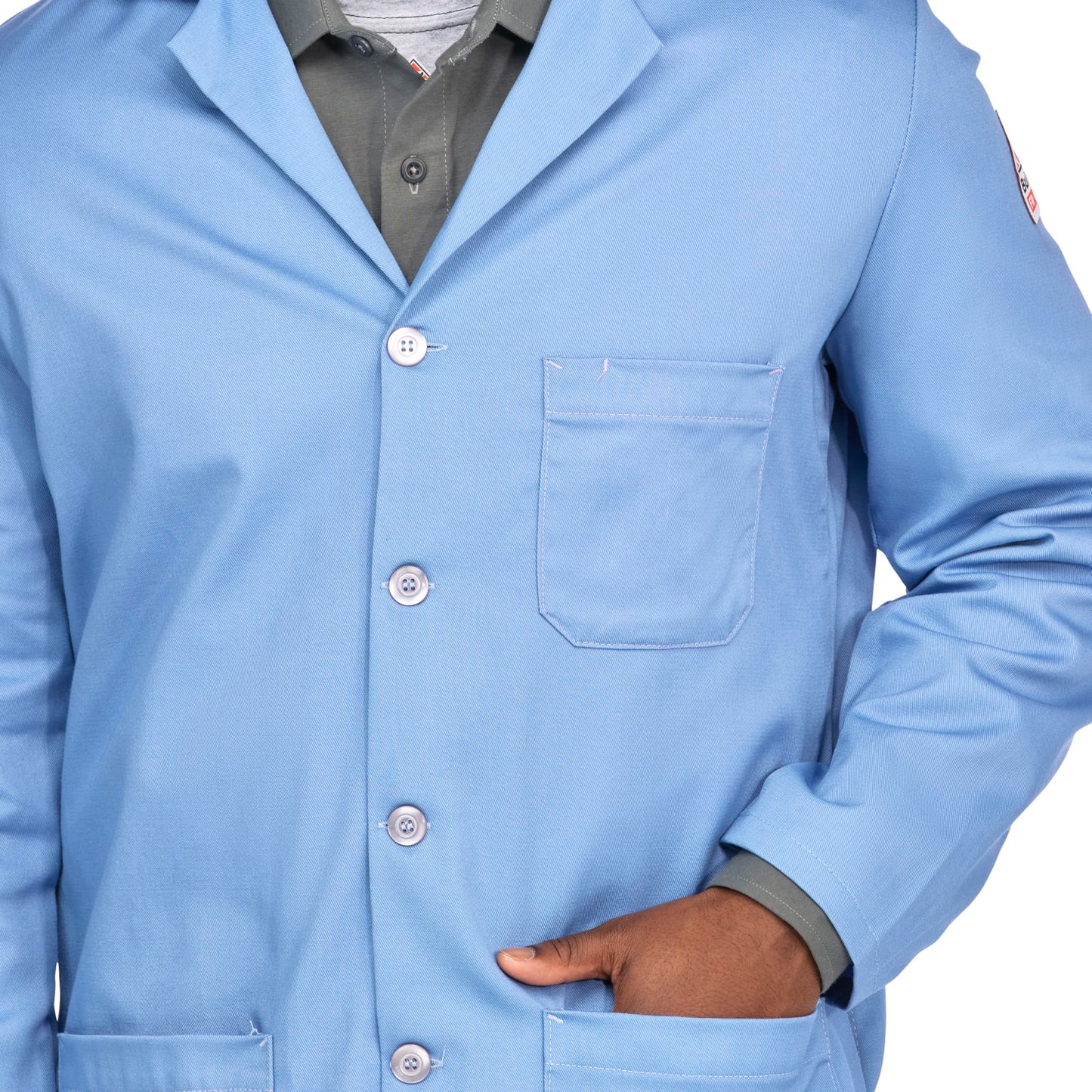 Bulwark Flame Resistant 7oz Cotton Lapel Collar Lab Coat