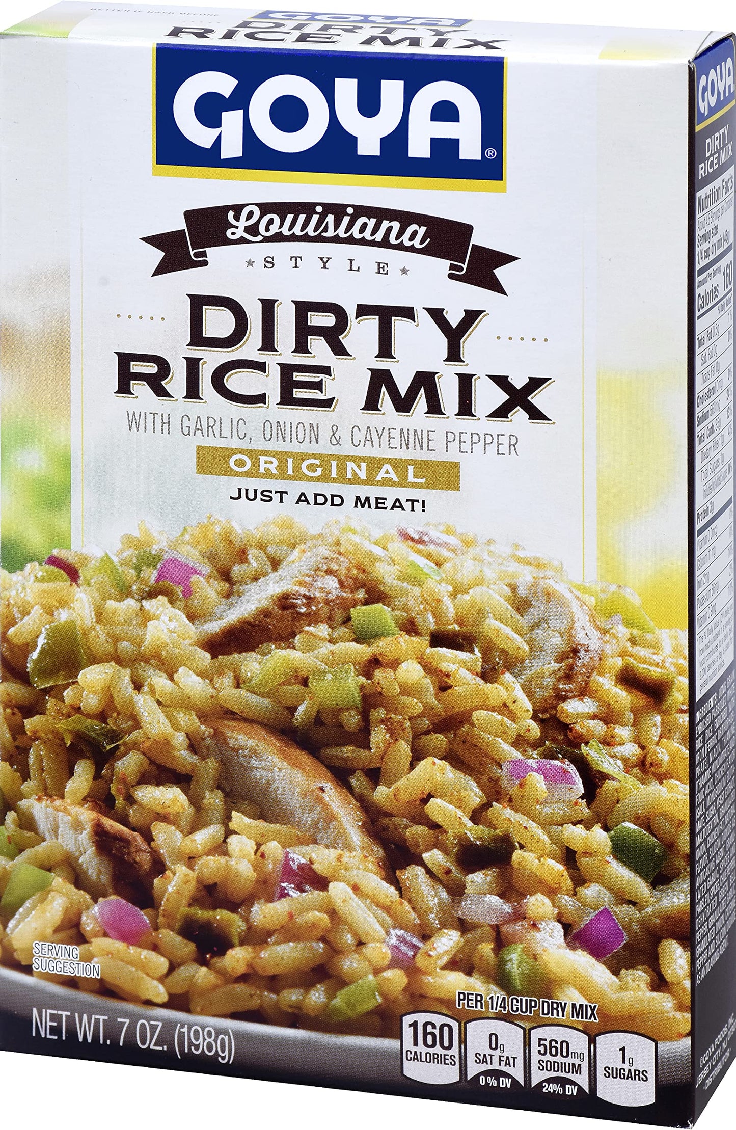 Goya Foods Louisiana Style Dirty Rice Mix, 7 Ounce (Pack of 12)