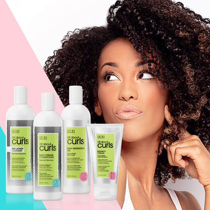 ALL ABOUT CURLS High Definition Gel | For Curly Hair Styling | Alcohol-Free | Moisturize, Define & Enhance Texture | Reduce Frizz & Boost Shine | Crunchless Ultra Hold | Vegan, Sulfate & Paraben Free