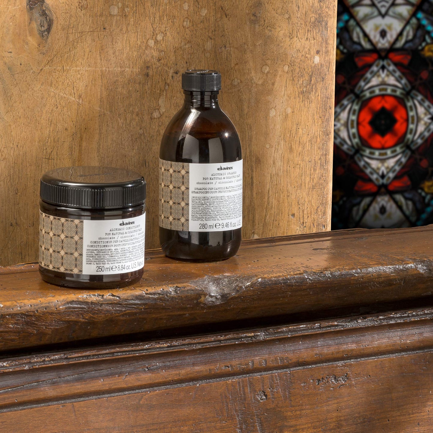 Davines Alchemic Conditioner Chocolate, Color Depositing Cream for Dark Brown & Black Hair - Intensifies & Hydrates Brunette Tones with Jojoba Oil, 8.45 Fl Oz