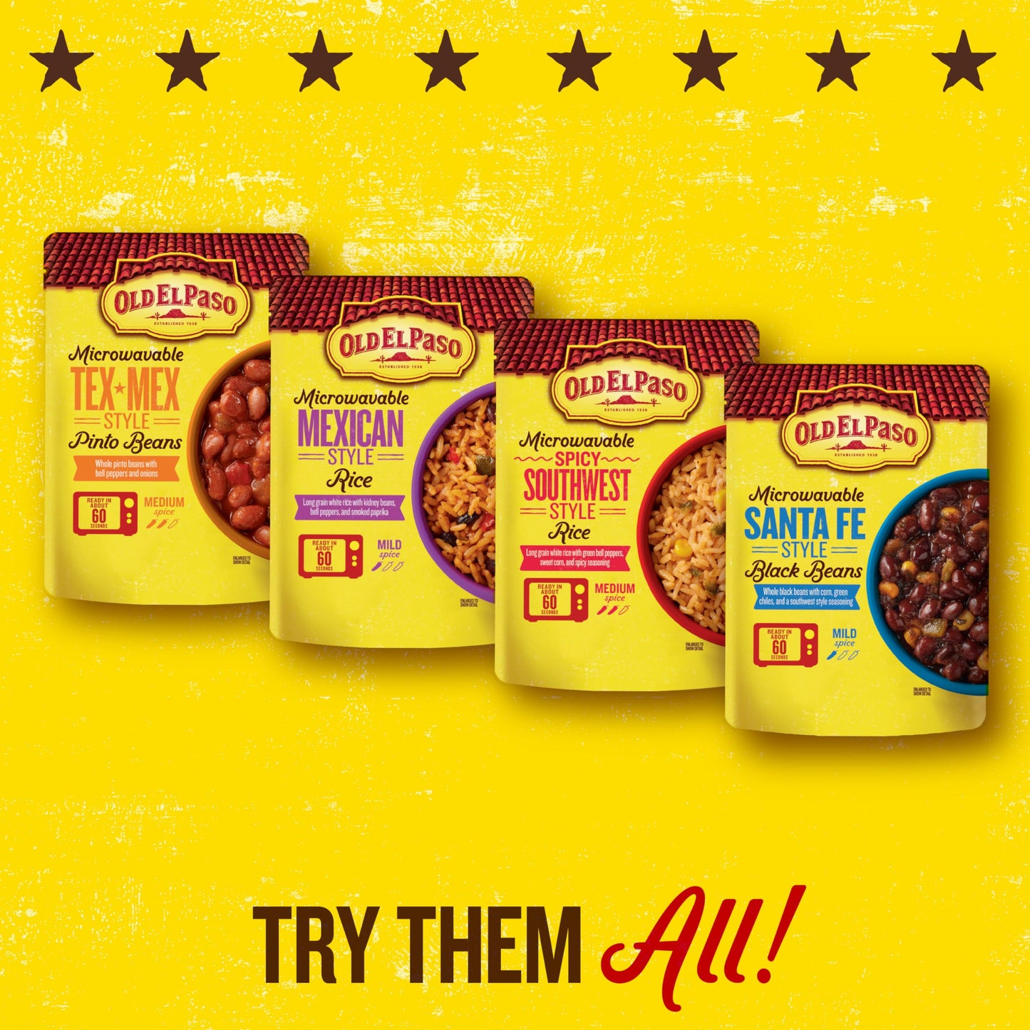 Old El Paso Rice, Mexican Style Rice, Microwavable Pouch, 8.8 oz