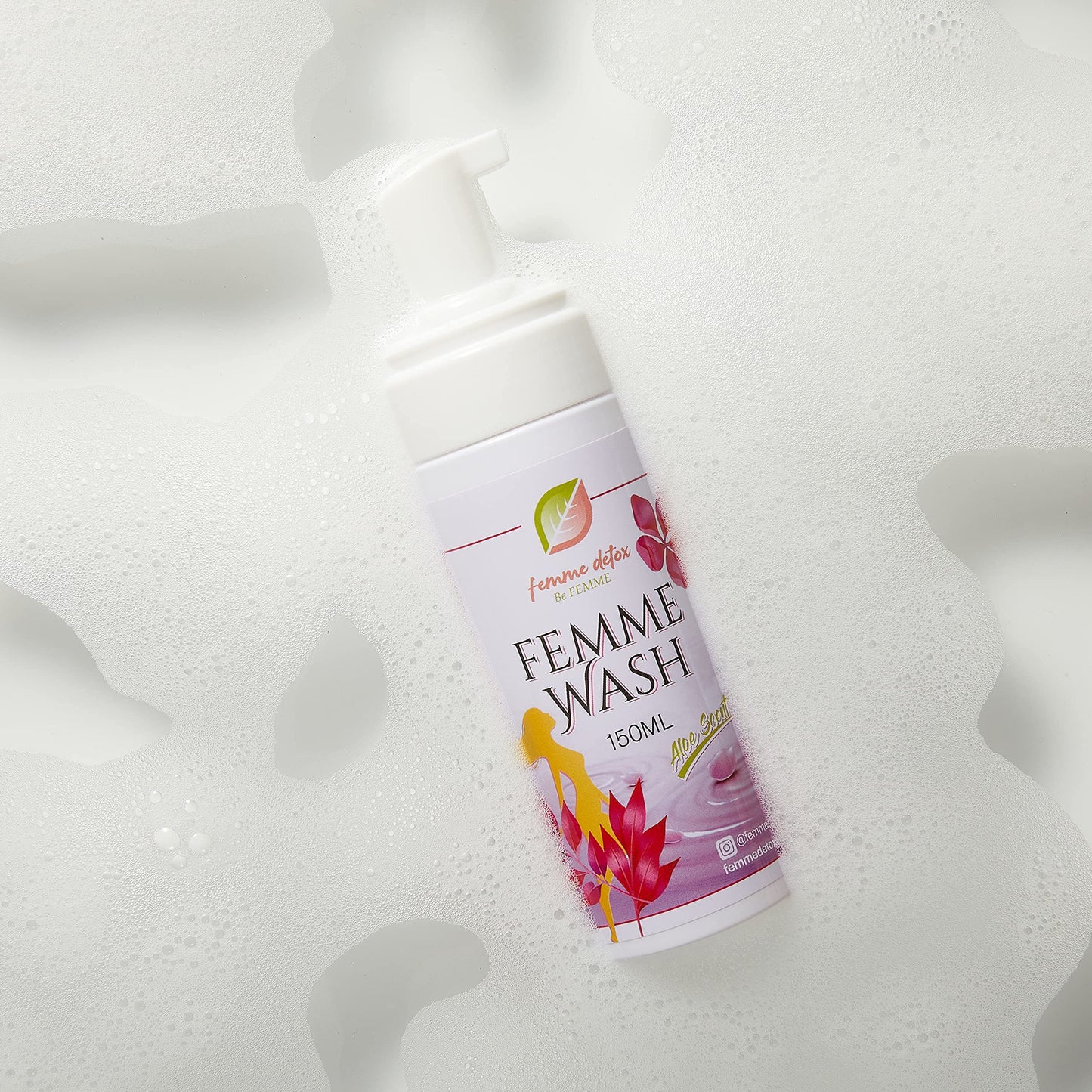 Femme Detox Femme Wash Natural Feminine Wash For Women Sulfate-Free and Paraben-Free Feminine Care to Help Restore pH Balance for Women | 150 ML