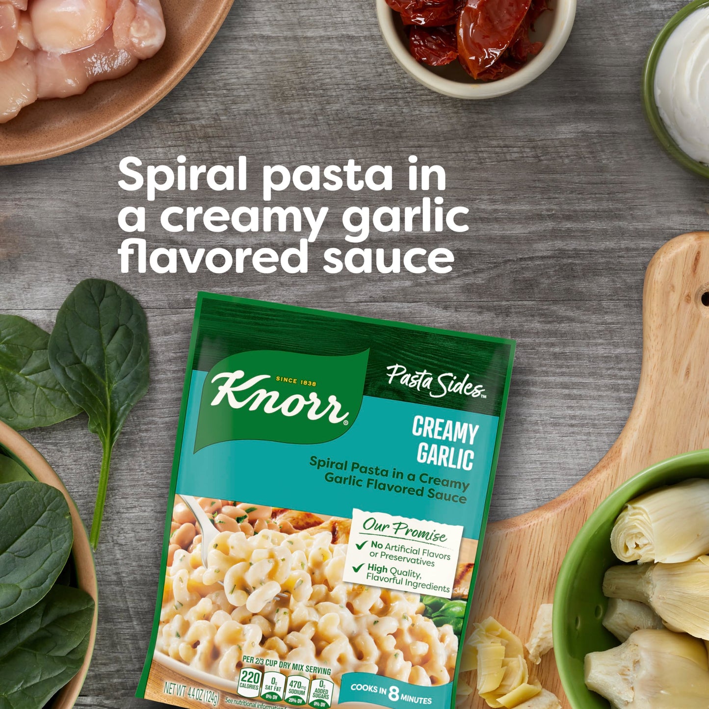 Knorr Pasta Sides Creamy Garlic For Delicious Quick Pasta Side Dishes 4.4 oz