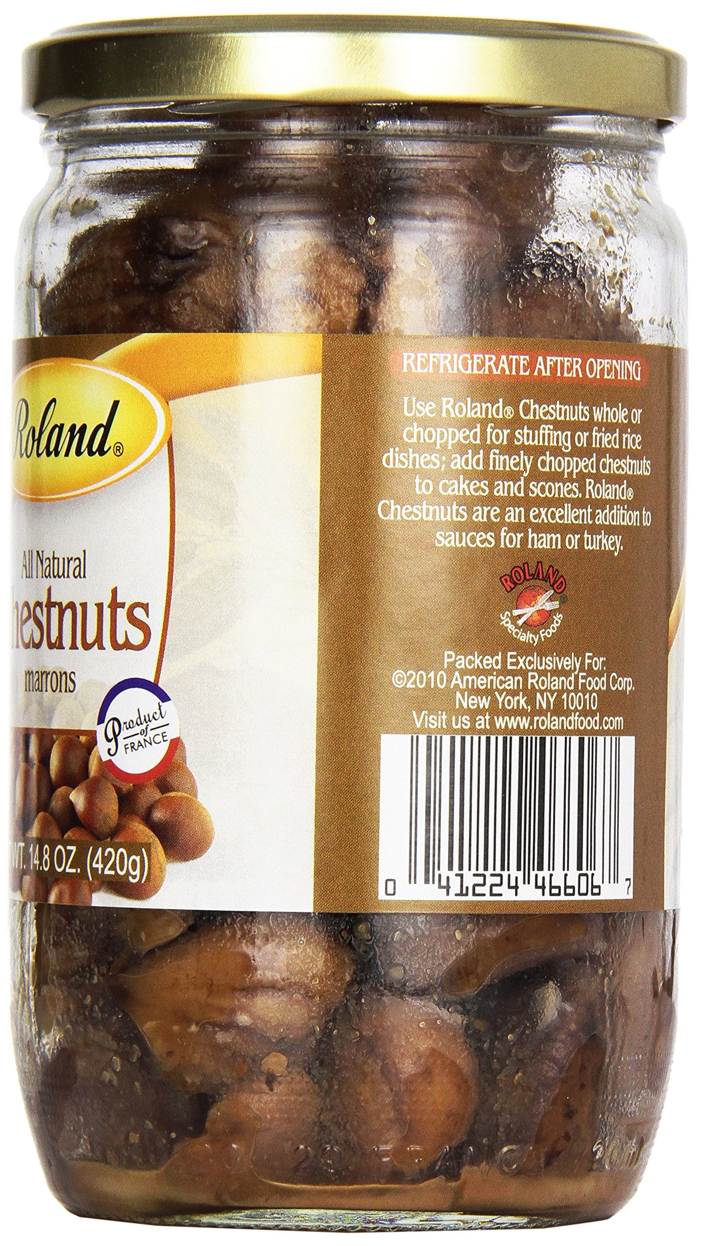 Roland Foods Roasted Chestnuts, 14.8 Ounce Jar, Pack of 1