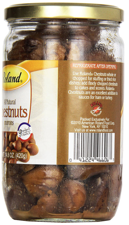 Roland Foods Roasted Chestnuts, 14.8 Ounce Jar, Pack of 1