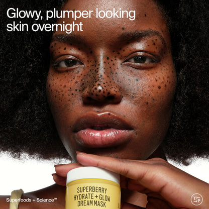 Youth To The People Superberry Dream Mask - Hyaluronic Acid + Vitamin C Face Moisturizer + Overnight Facial Mask, Hydrates + Plumps + Brightens Skin, Evens Skin Tone, For Dry + Dull Skin, Non-Greasy
