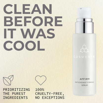 COSMEDIX Affirm Antioxidant Firming Serum - Tightening & Lifting Facial Serum with Essential Oils & Vitamin E for Firmer, Smoother & Healthier-Looking Skin -Skin Care for Fine Lines & Uneven Skin Tone