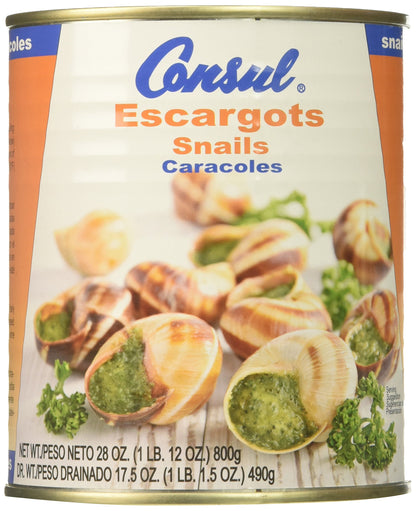 Consul Very Large Escargots, Specialty Imported Food, 28.2 Ounce Can, Pack of 1