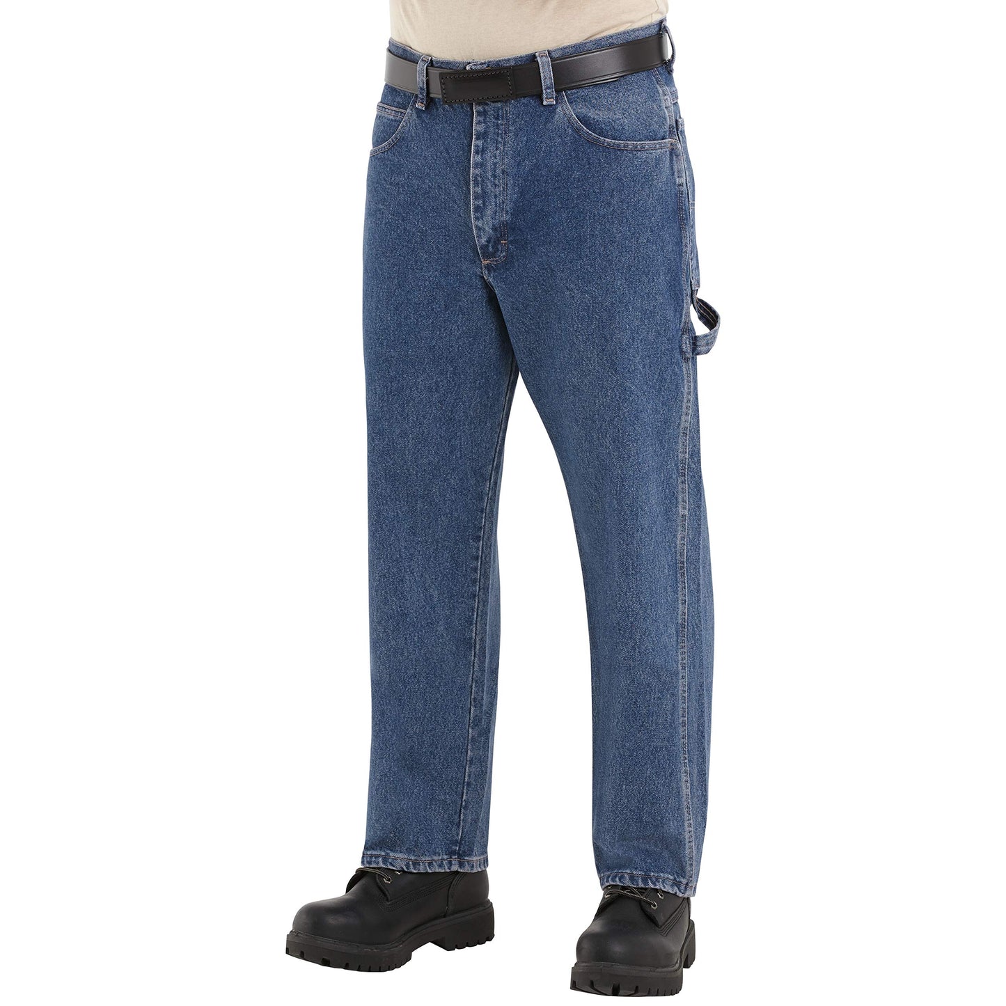 Bulwark Men's Flame Resistant 14.75oz Pre-Washed Denim Dungaree 2 Tool Loops