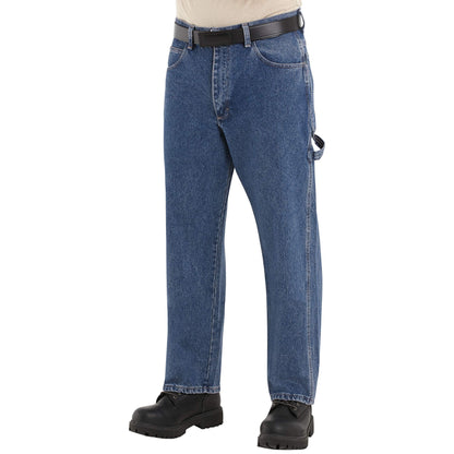 Bulwark Men's Flame Resistant 14.75oz Pre-Washed Denim Dungaree 2 Tool Loops