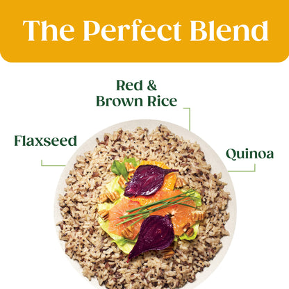 SEEDS OF CHANGE Organic Quinoa, Brown & Red Rice with Flaxseed, Microwaveable Ready to Heat, 8.5 Ounces (Pack of 6)