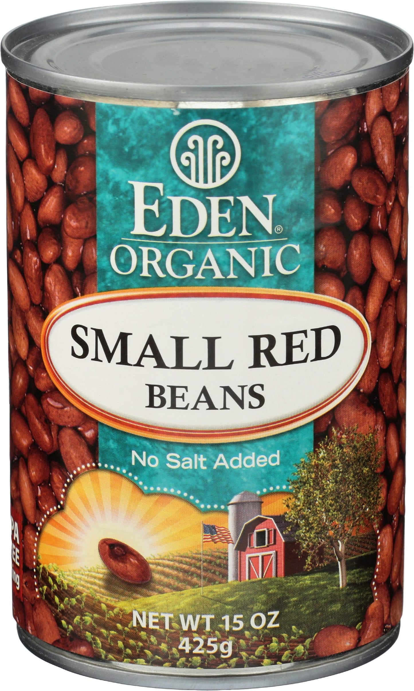 Eden Organic Small Red Beans, No Salt Added, 15-Ounce Cans (Pack of 12)