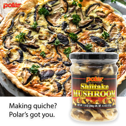 MW Polar Shiitake Mushrooms in Jar, Ready-to-eat, Easy, Sliced, Healthy, Great for Pasta, Ramen, Quiche, Omelet, Stir fry, Asian recipes, Bibimbap, Side dishes, 7 oz (Pack of 12)