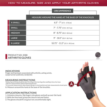 OTC Premium Support Arthritis Gloves, 1 Pair, Large