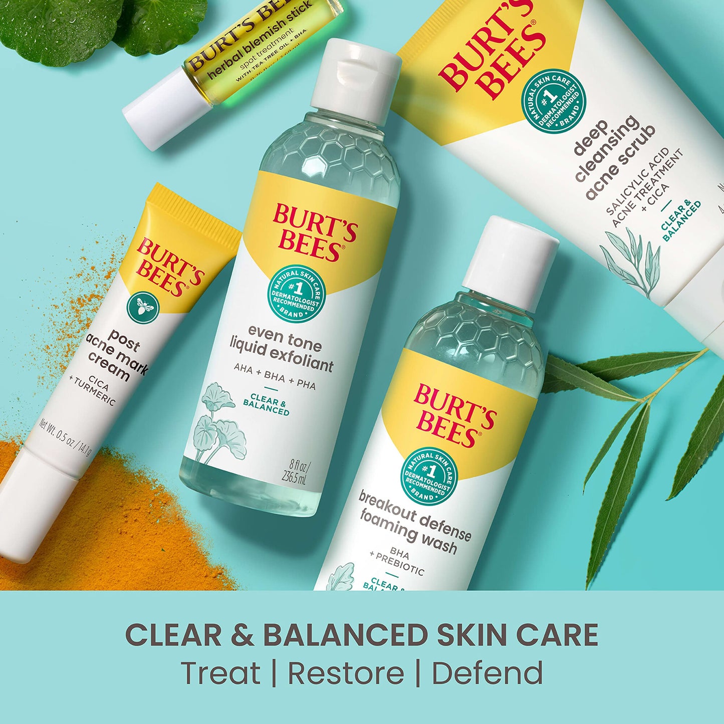 Burt's Bees Clear and Balanced Even Tone Liquid Face Exfoliator, Gentle Exfoliator Reduces Look of Pores and Improves Uneven Pigmentation, 12 Oz