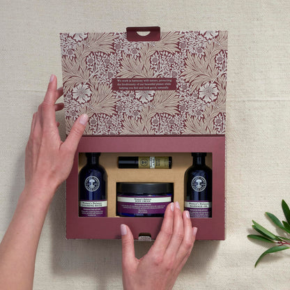 Neal's Yard Remedies Balance Harmonising Collection for Women, Foaming Bath, Massage Oil, Body Cream & Balance Roll-On, Vegan & Cruelty-Free