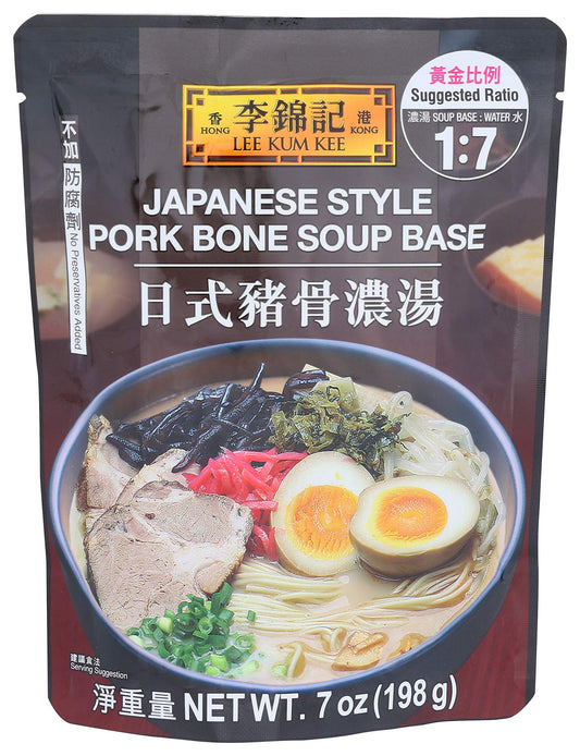 Lee Kum Kee Japanese Style Pork Bone Soup Base (7 oz - 6 Pack), Umami, Rich & Creamy Pork Bone Soup - Perfect for Hot Pot, Ramen, Soup Noodles, Stews, Soups, & Broths