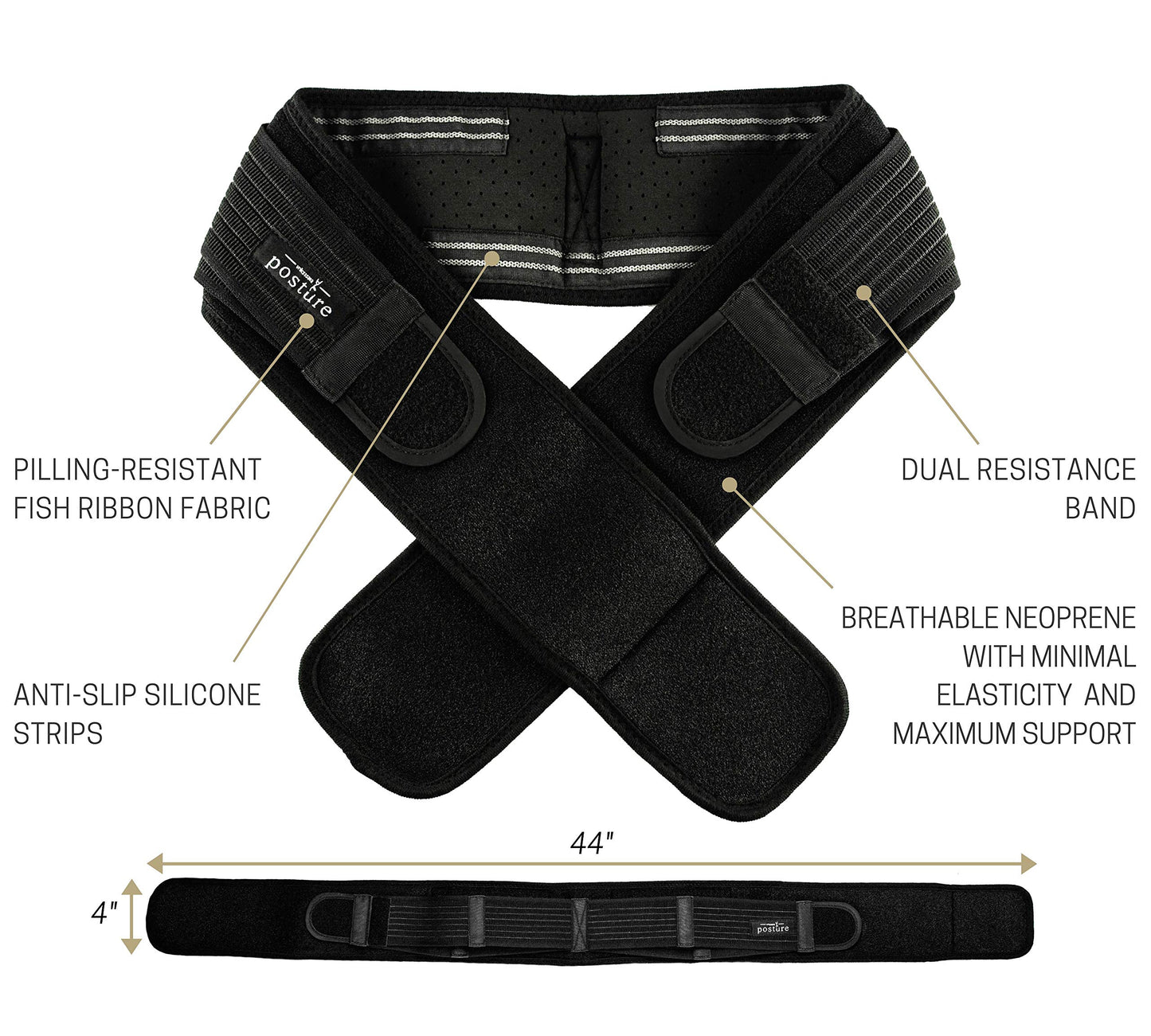 Sacroiliac Hip Belt for Women and Men That Alleviates Sciatic, Pelvic, Lower Back, Leg and Sacral Nerve Pain Caused by Si Joint Dysfunction| Trochanter Brace (Regular, Black)